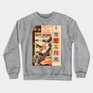 VINTAGE COMICS HOT RODS 50S RACING CARS Crewneck Sweatshirt